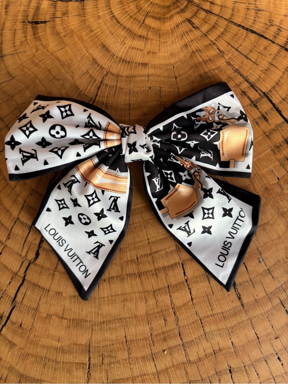 Louis Vuitton Monogram Silky Hair Bow Accessory